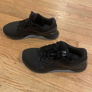 Reebok Nano 3x, black & light blue, good condition, woman’s size 8